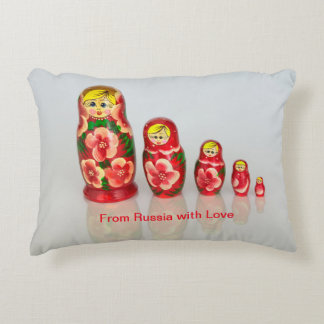 Personalise Russian Matryoshka  stacking dolls Decorative Cushion