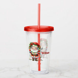 Personalise Santa Claus Acrylic Tumbler