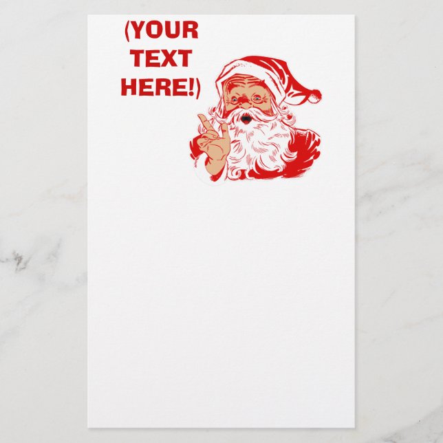 Personalise Santa Claus Stationery (Front)