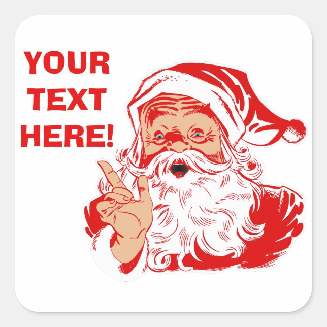 Personalise Santa Claus Stickers (Front)
