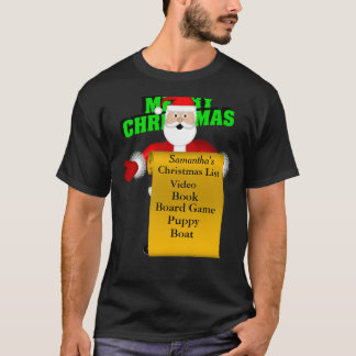 Personalise Santa Wish List T-Shirt