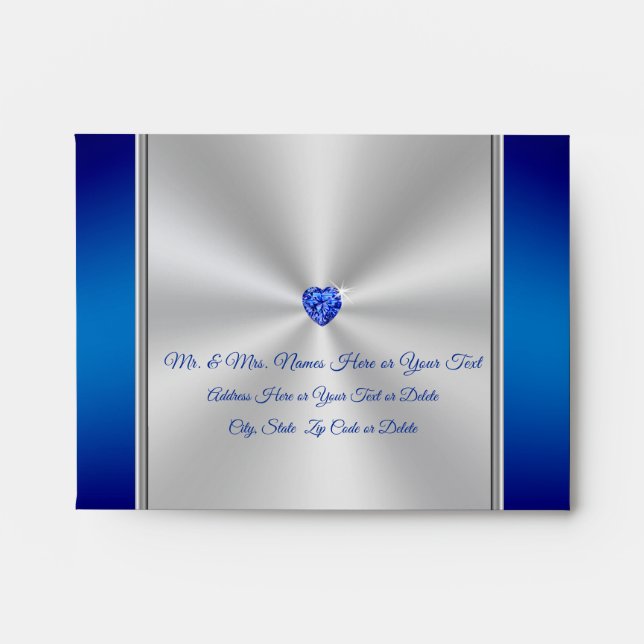 Personalise Sapphire RSVP Envelopes Return Address (Front)