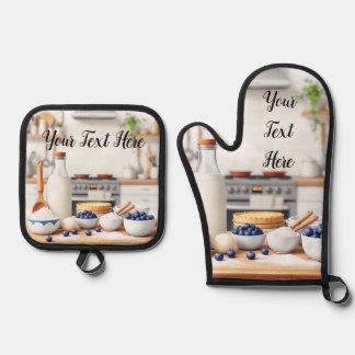 Personalise Set of 2 Kitchen Oven Mitt Potholder