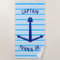 Personalise Ship Captain Name Beach Towel