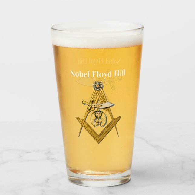 Personalise Shriners Glass (Front Filled)