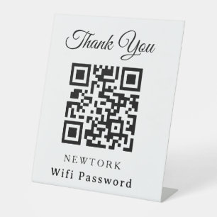 personalise simple custom  10" x 12" wifi pedestal sign