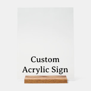 personalise simple custom 11" x 14" acrylic sign