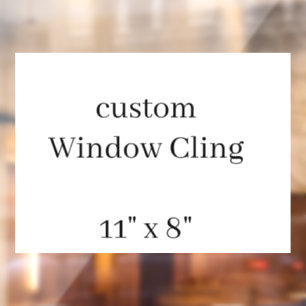 personalise simple custom 11" x 8" landscape window cling