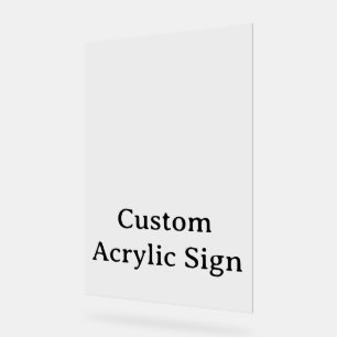 personalise simple custom 12" x 18" acrylic sign