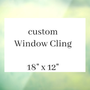 personalise simple custom 18" x 12" Landscape Window Cling