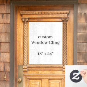 personalise simple custom 18" x 24" Portrait Window Cling