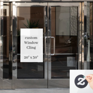 personalise simple custom 20" x 30" portrait window cling