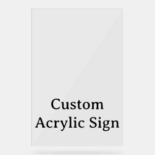 personalise simple custom 24" x 36" acrylic sign