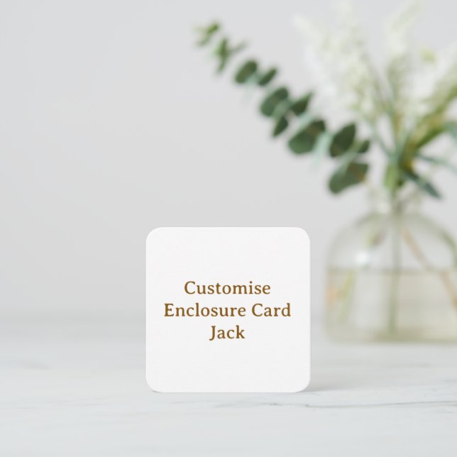  personalise simple custom 2.5" x 2.5"  rounded enclosure card (Standing Front)