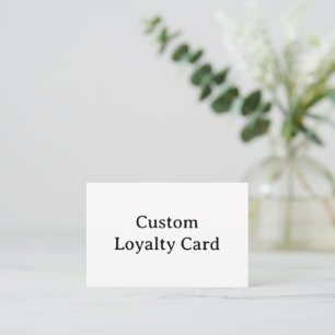personalise simple custom 3.346" x 2.165" normal loyalty card