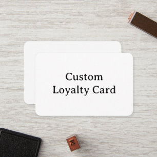 personalise simple custom 3.346" x 2.165" rounded loyalty card