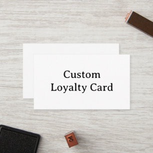 personalise simple custom 3.5" x 2.0" normal loyalty card