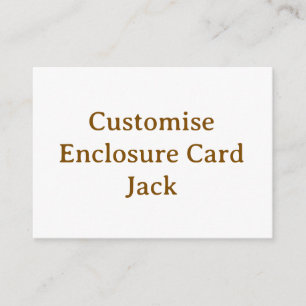 personalise simple custom 3.5" x 2.5" Square Enclosure Card