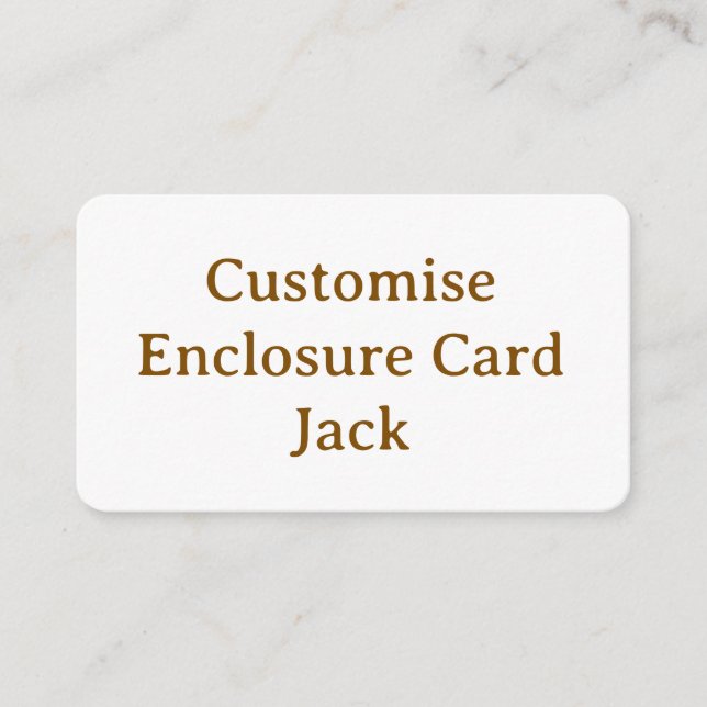  personalise simple custom 3.5" x 2" rounded enclosure card (Front)