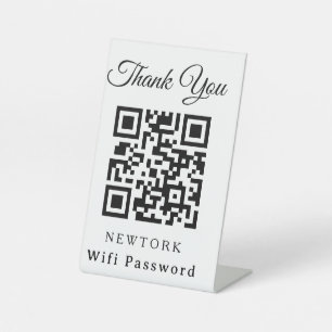 personalise simple custom  4" x 6" wifi pedestal sign