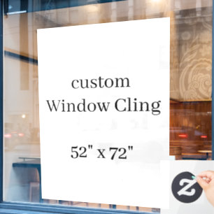 personalise simple custom 52" x 72" Portrait Window Cling