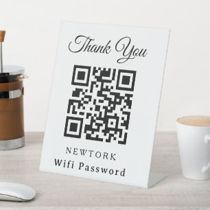personalise simple custom  8" x 10" wifi pedestal sign