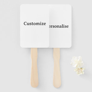 personalise simple custom Assembled Rectangle Hand Fan