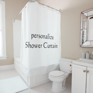 personalise simple custom None Shower Curtain