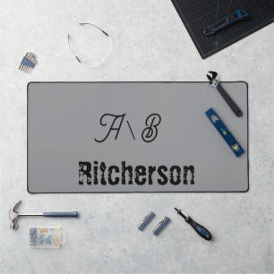 personalise simple custom office desk mat