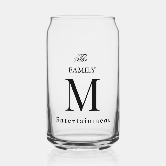 personalise simple custom Printed Can Glass   (Front)