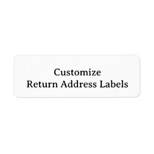 personalise simple custom Return Address Labels
