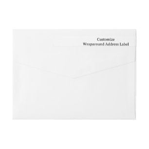 personalise simple custom slim Wraparound Address Wrap Around Label