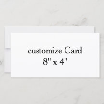 personalise simple customise 8" x 4"