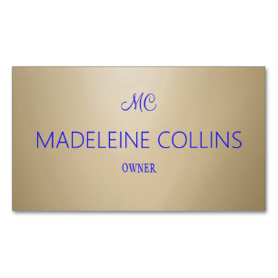 Personalise Simple Professional wood grain Magnetic Business Card