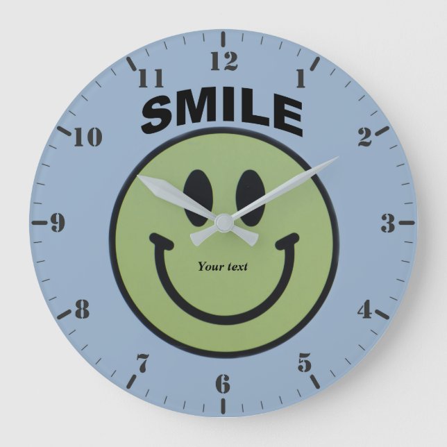 Personalise Smile  Large Clock (Front)