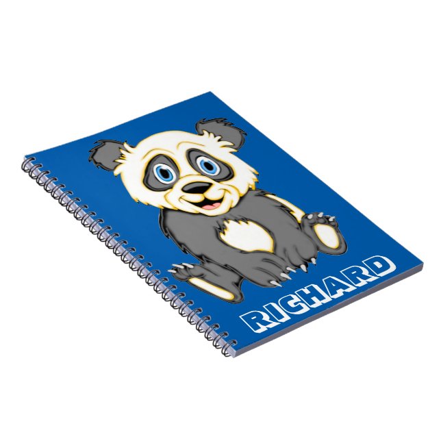 Personalise Smiling Panda Notebook (Right Side)