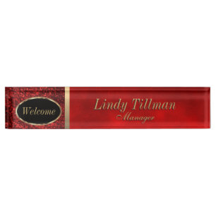 Personalise, Smudge Red Name Plate