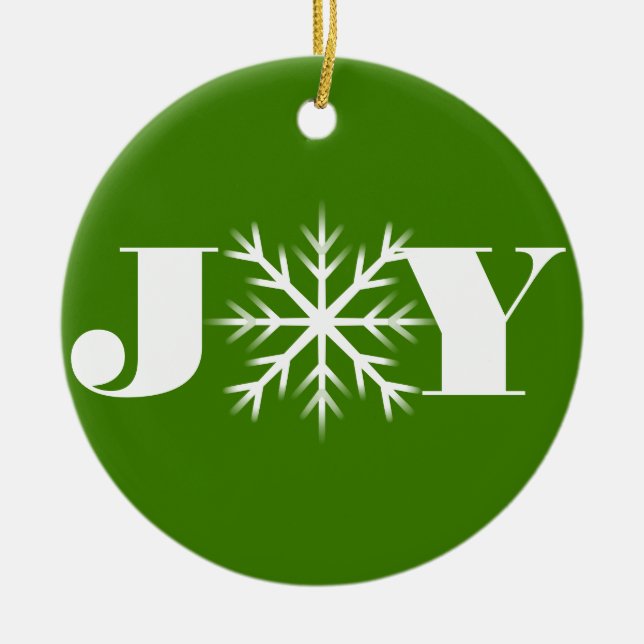 Personalise snowflake christmas ceramic tree decoration (Front)