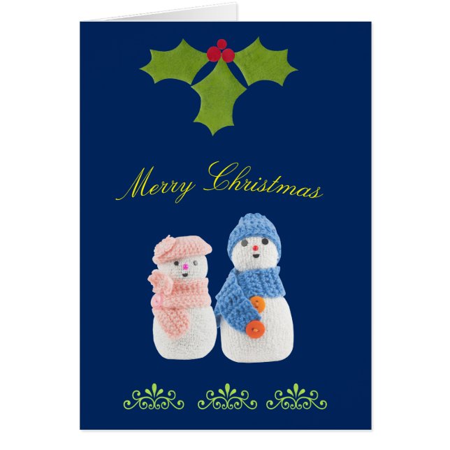 Personalise, Snowman&Snow woman (Front)