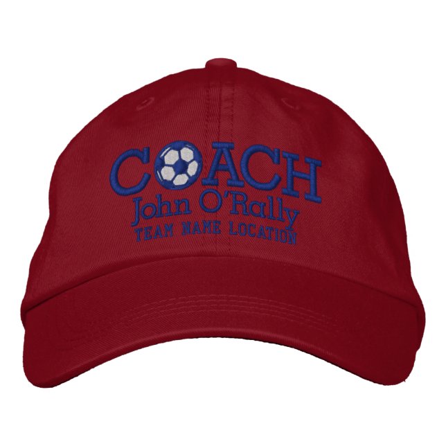 Personalise Soccer Coach Cap Your Name Your Game! (Front)