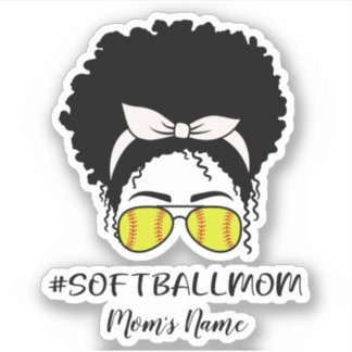 Personalise Softball Mum Sticker