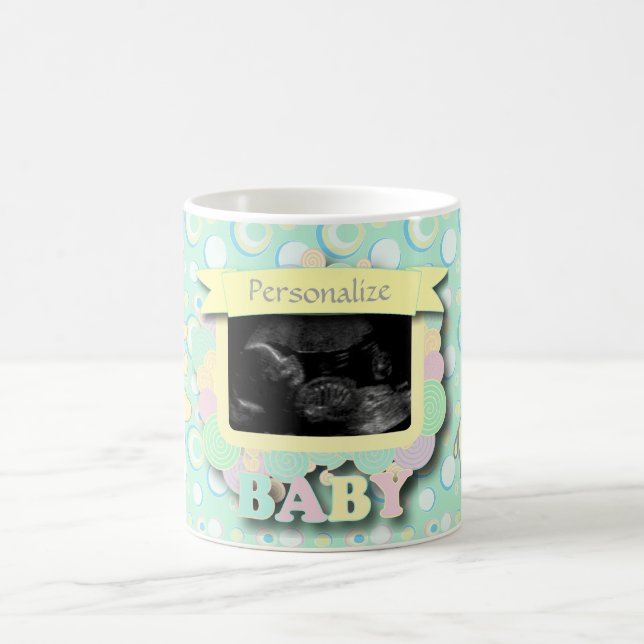 Personalise Sonogram Baby Keepsake Coffee Mug (Center)