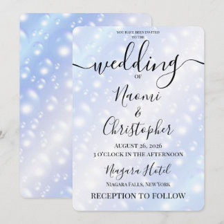 Personalise: Sparkle Bokeh Fairy Tale Wedding Invitation