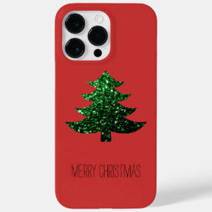 Personalise Sparkly Christmas tree green Red Case-Mate iPhone 14 Pro Max Case