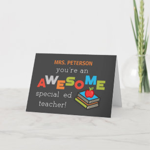Personalise Special Ed Teacher Appreciation Day Card