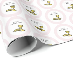 Personalise, Special Girl, First Communion Wrapping Paper