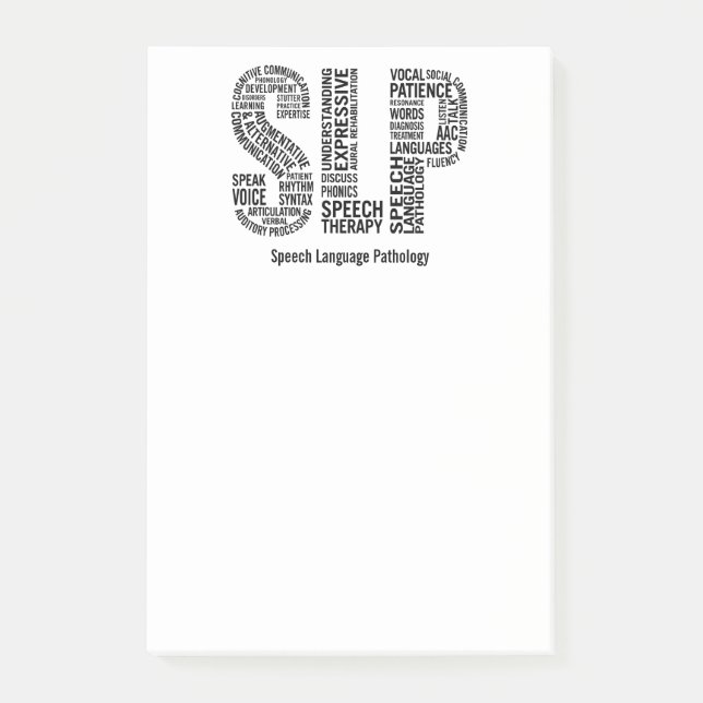 Personalise Speech Therapy SLP Post-it Notes (Front)