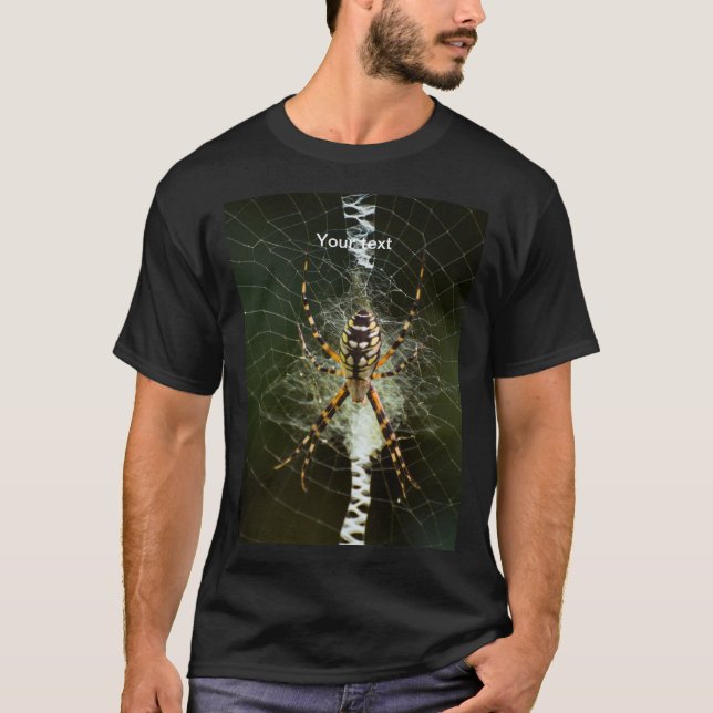 Personalise Spider on its web photography T-Shirt (Front)