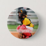 Personalise Sports Photo 6 Cm Round Badge<br><div class="desc">Easily place your kid's photo in the template to make a cute button gift for the child.Add a text such as a name,  to customise and personalise the pin.Available in a variety of shapes and sizes. Choose your own shape or size from the options menu on the right.</div>