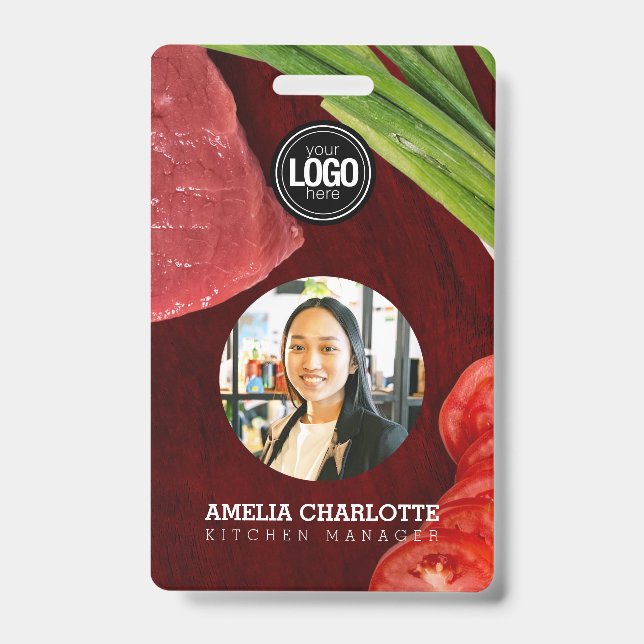 Personalise steak restaurant ID badge (Front)